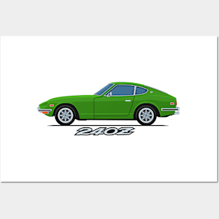 240z Fairlady classic sport coupe side green Posters and Art